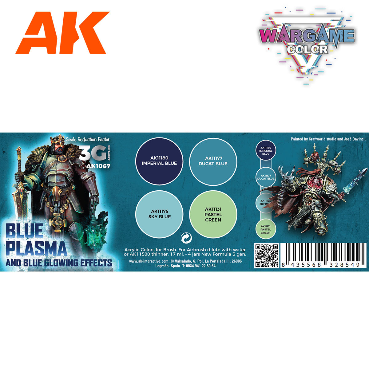 AK Interactive Wargame Color Set: Blue Plasma and Glowing Effects (AK1067) - Loaded Dice