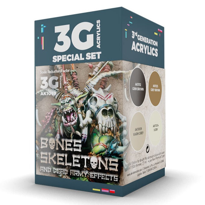 AK Interactive Wargame Color Set: Bones and Skeletons (AK1069) - Loaded Dice