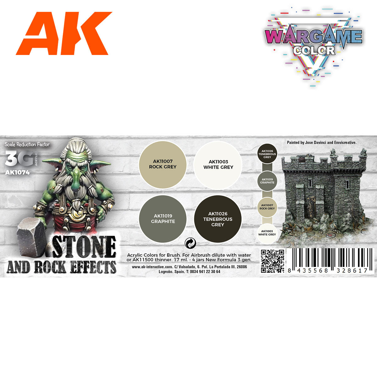 AK Interactive Wargame Color Set: Stone and Rock Effects (AK1074) - Loaded Dice