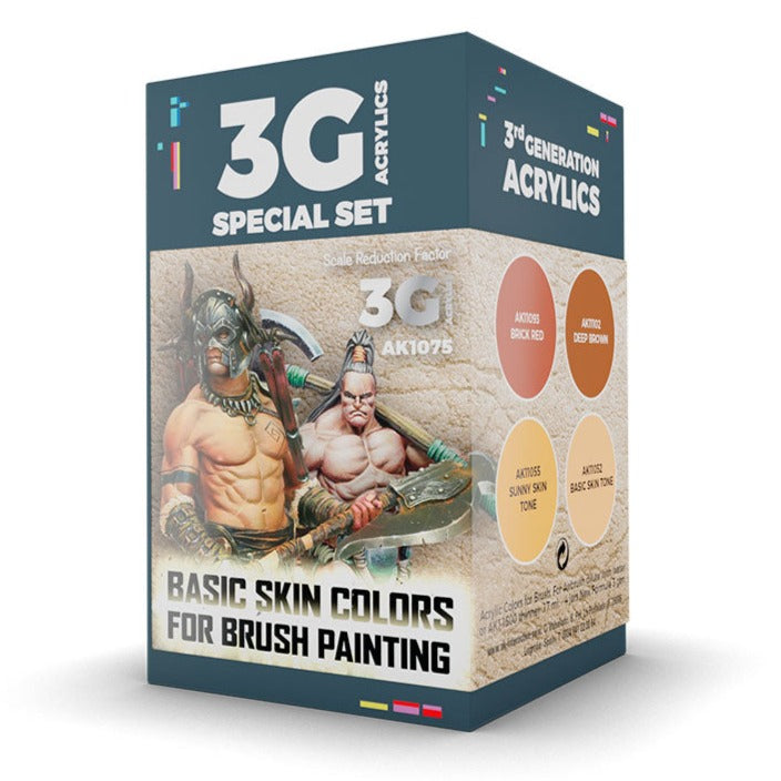 AK Interactive Wargame Color Set: Basic Skin Colors (AK1075) - Loaded Dice