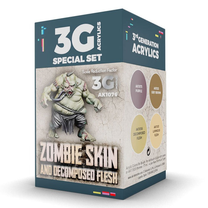 AK Interactive Wargame Color Set: Zombie Skin (AK1076) - Loaded Dice