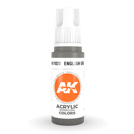 AK Interactive 3rd Gen Acrylic - English Grey 17ml AK11020 - Loaded Dice