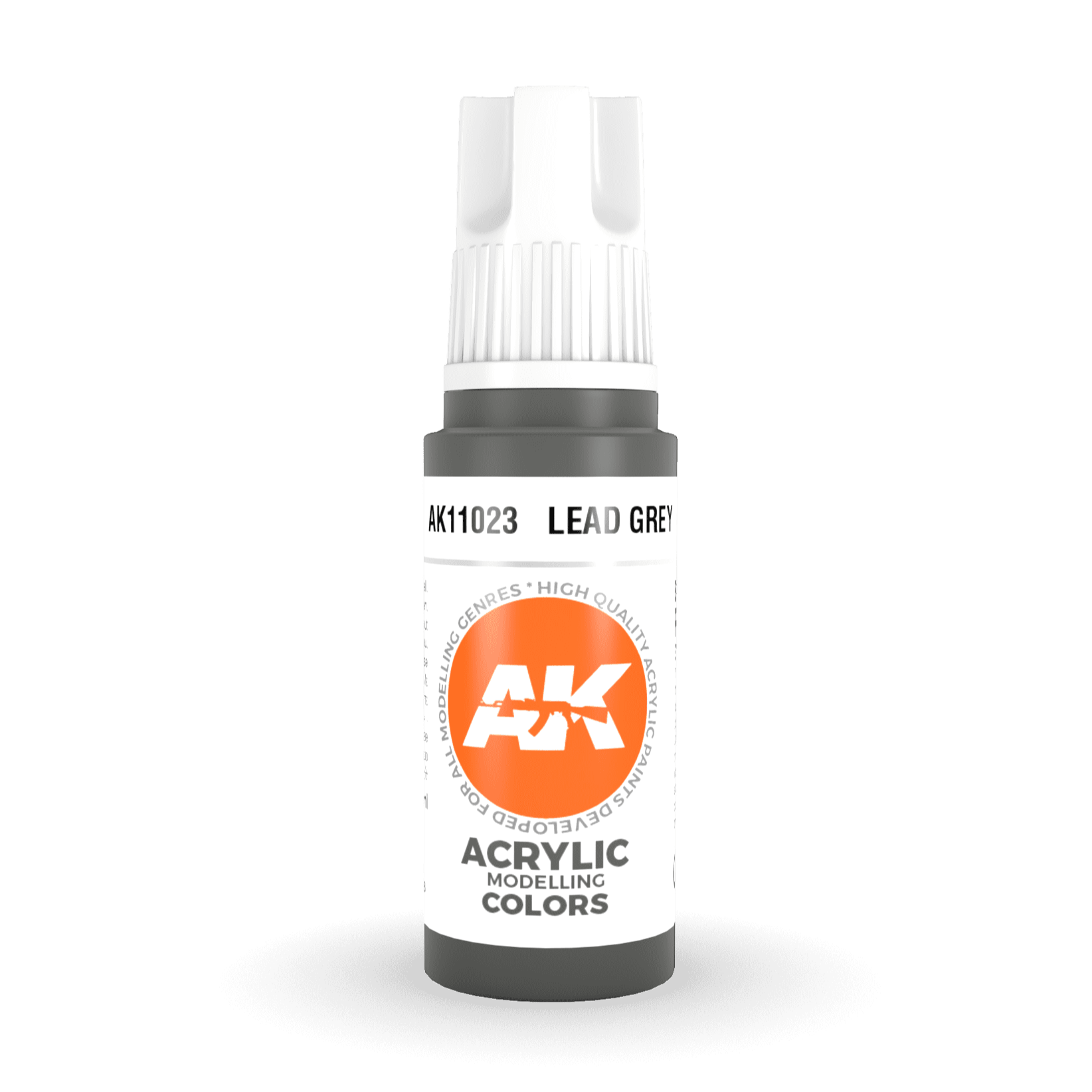 AK Interactive 3rd Gen Acrylic - Lead Grey 17ml AK11023 - Loaded Dice