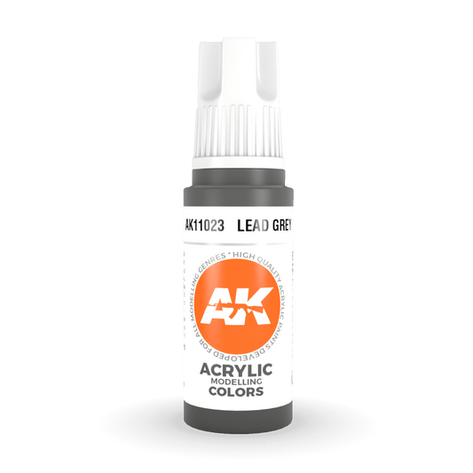 AK Interactive 3rd Gen Acrylic - Lead Grey 17ml AK11023 - Loaded Dice