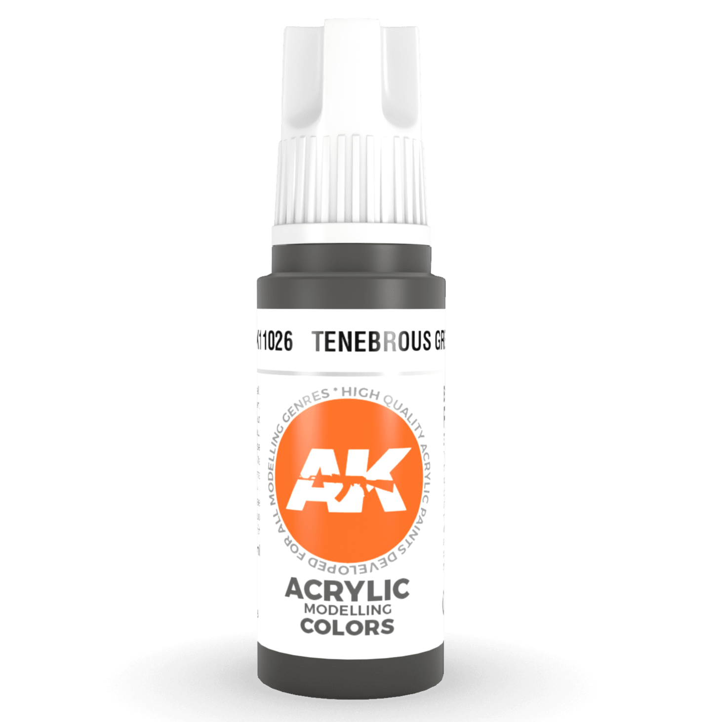 AK Interactive 3rd Gen Acrylic - Tenebrous Grey 17ml AK11026 - Loaded Dice