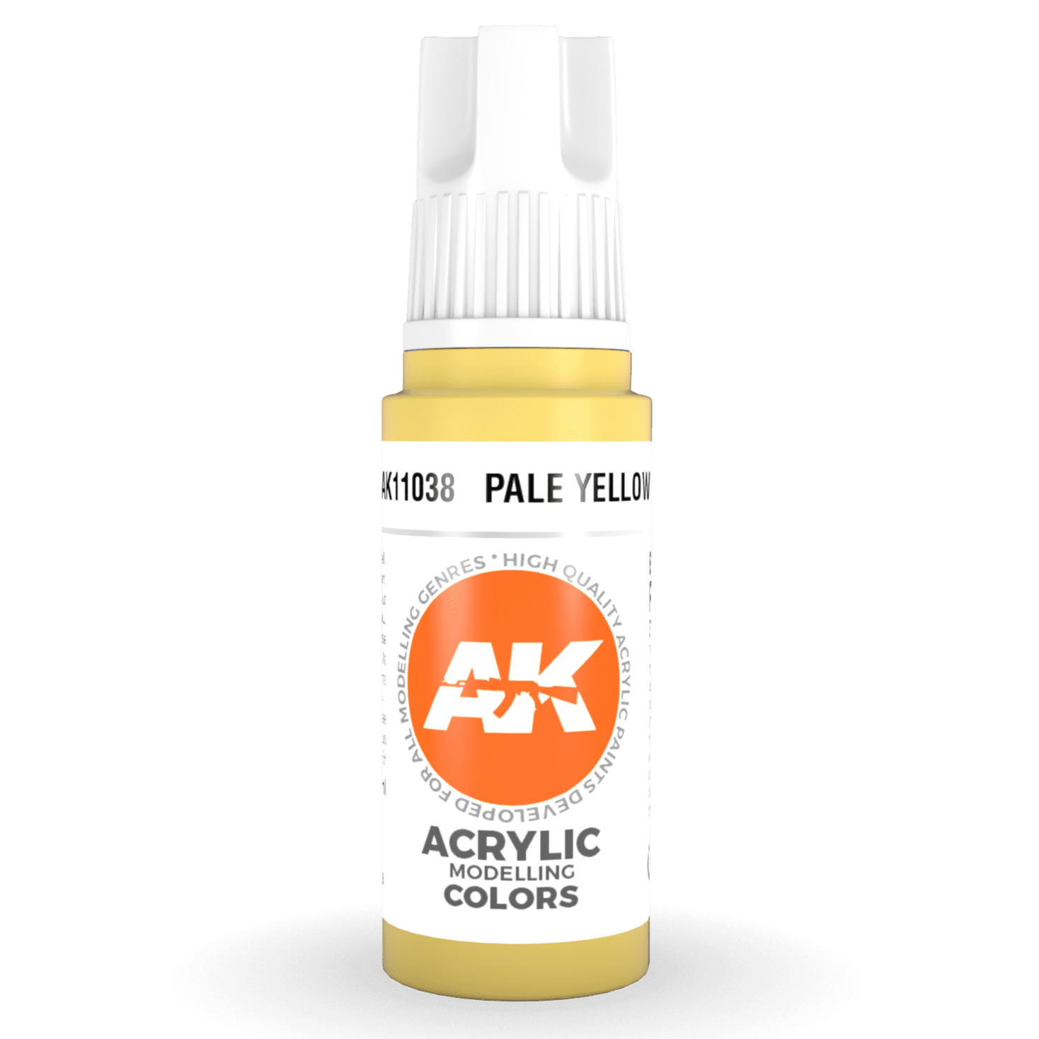 AK Interactive 3rd Gen Acrylic - Pale Yellow 17ml AK11038 - Loaded Dice