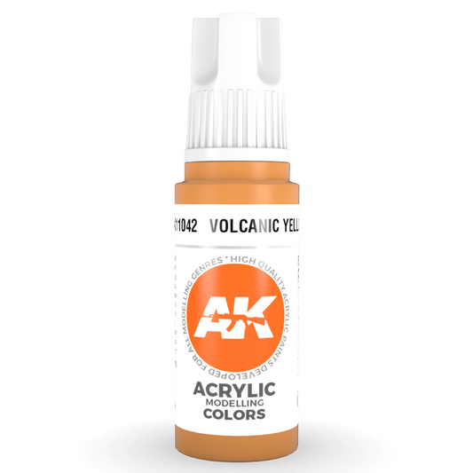 AK Interactive 3rd Gen Acrylic - Volcanic Yellow 17ml AK11042 - Loaded Dice
