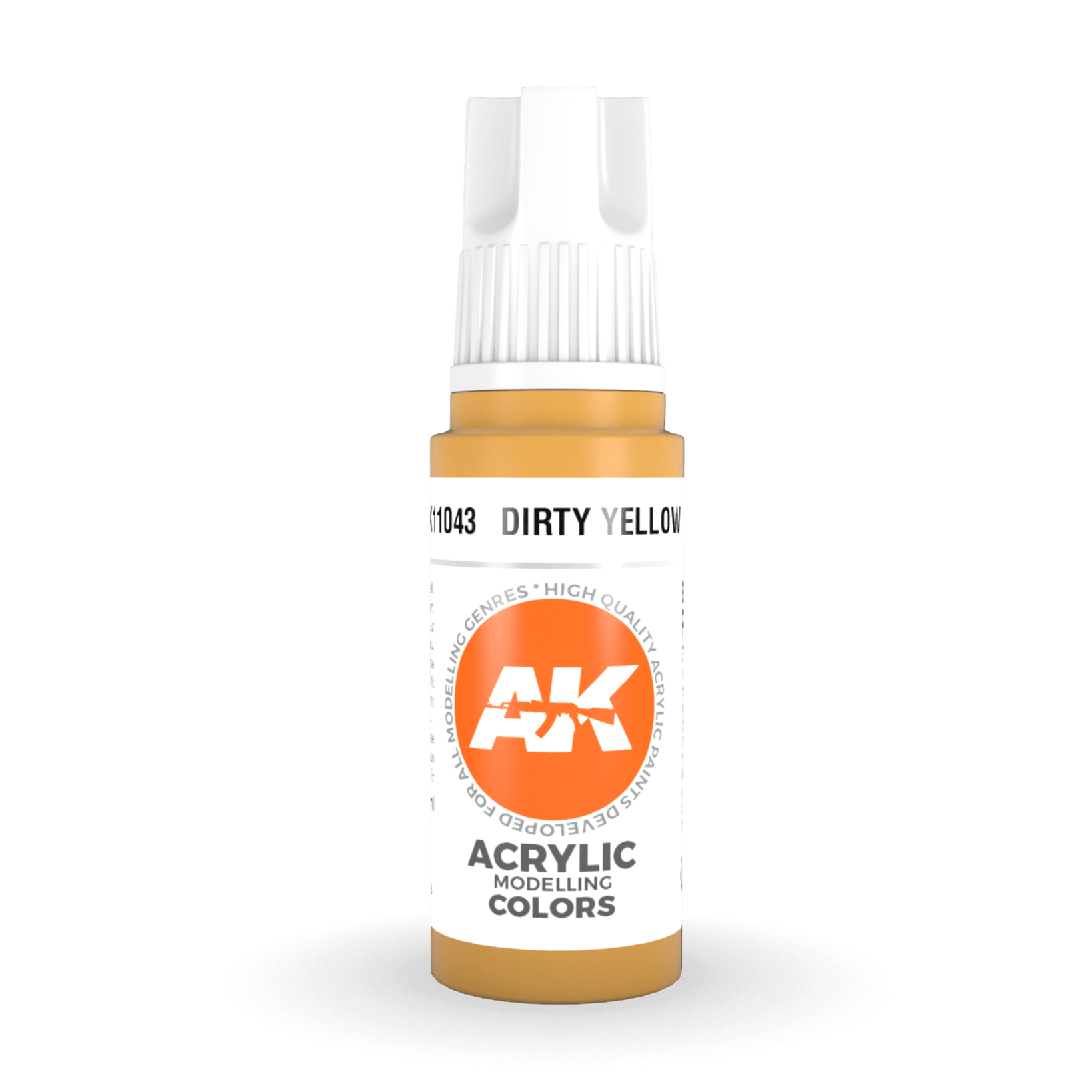 AK Interactive 3rd Gen Acrylic - Dirty Yellow 17ml AK11043 - Loaded Dice