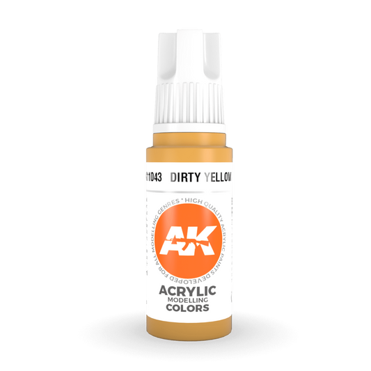 AK Interactive 3rd Gen Acrylic - Dirty Yellow 17ml AK11043 - Loaded Dice