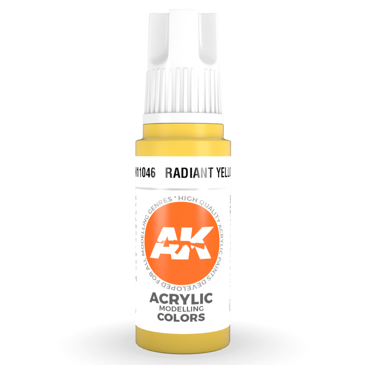 AK Interactive 3rd Gen Acrylic - Radiant Yellow 17ml AK11046 - Loaded Dice