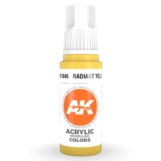 AK Interactive 3rd Gen Acrylic - Radiant Yellow 17ml AK11046 - Loaded Dice
