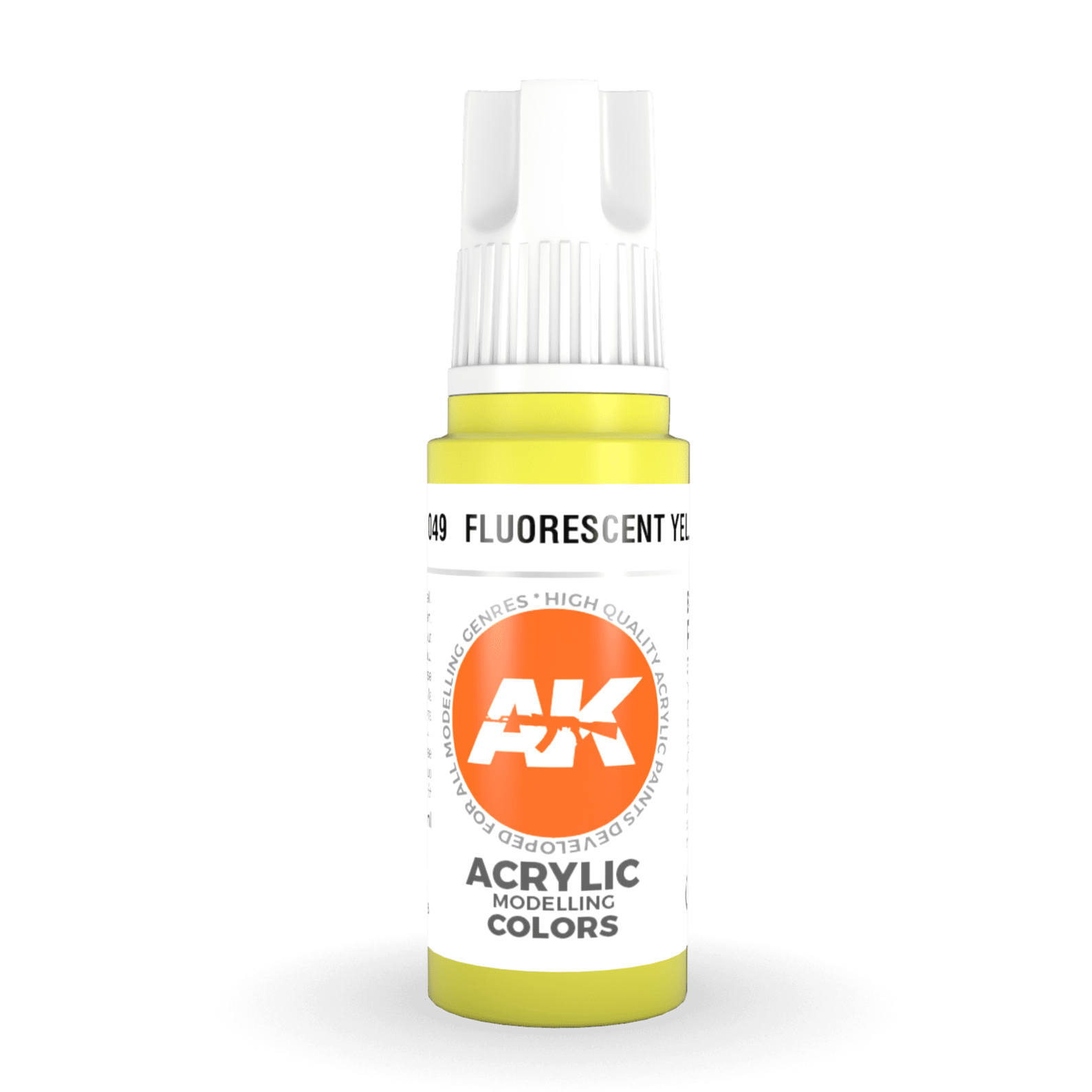 AK Interactive 3rd Gen Acrylic - Fluorescent Yellow 17ml AK11049 - Loaded Dice