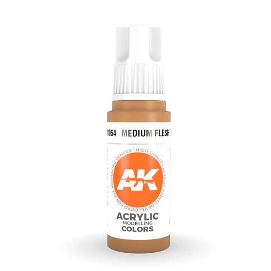 AK Interactive 3rd Gen Acrylic - Medium Flesh Tone 17ml AK11054 - Loaded Dice