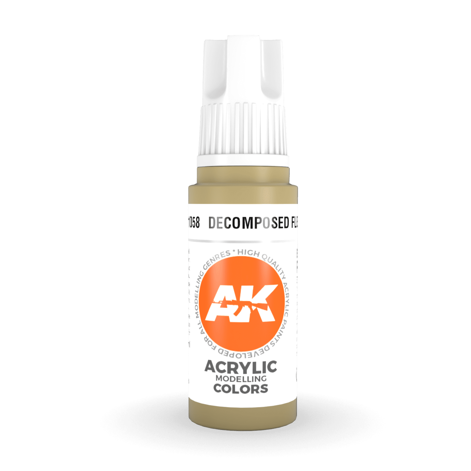 AK Interactive 3rd Gen Acrylic - Decomposed Flesh 17ml AK11058 - Loaded Dice