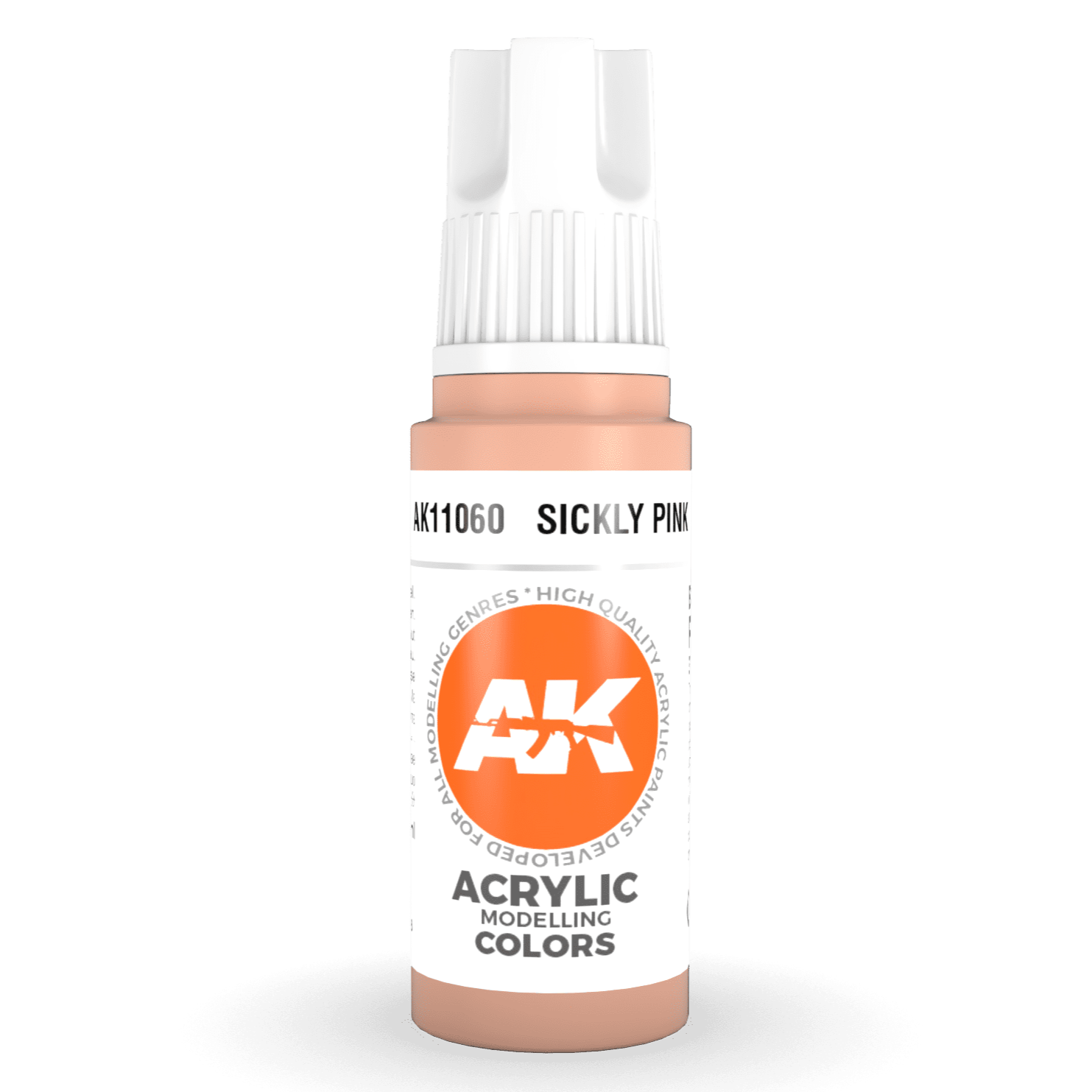 AK Interactive 3rd Gen Acrylic - Sickly Pink 17ml AK11060 - Loaded Dice
