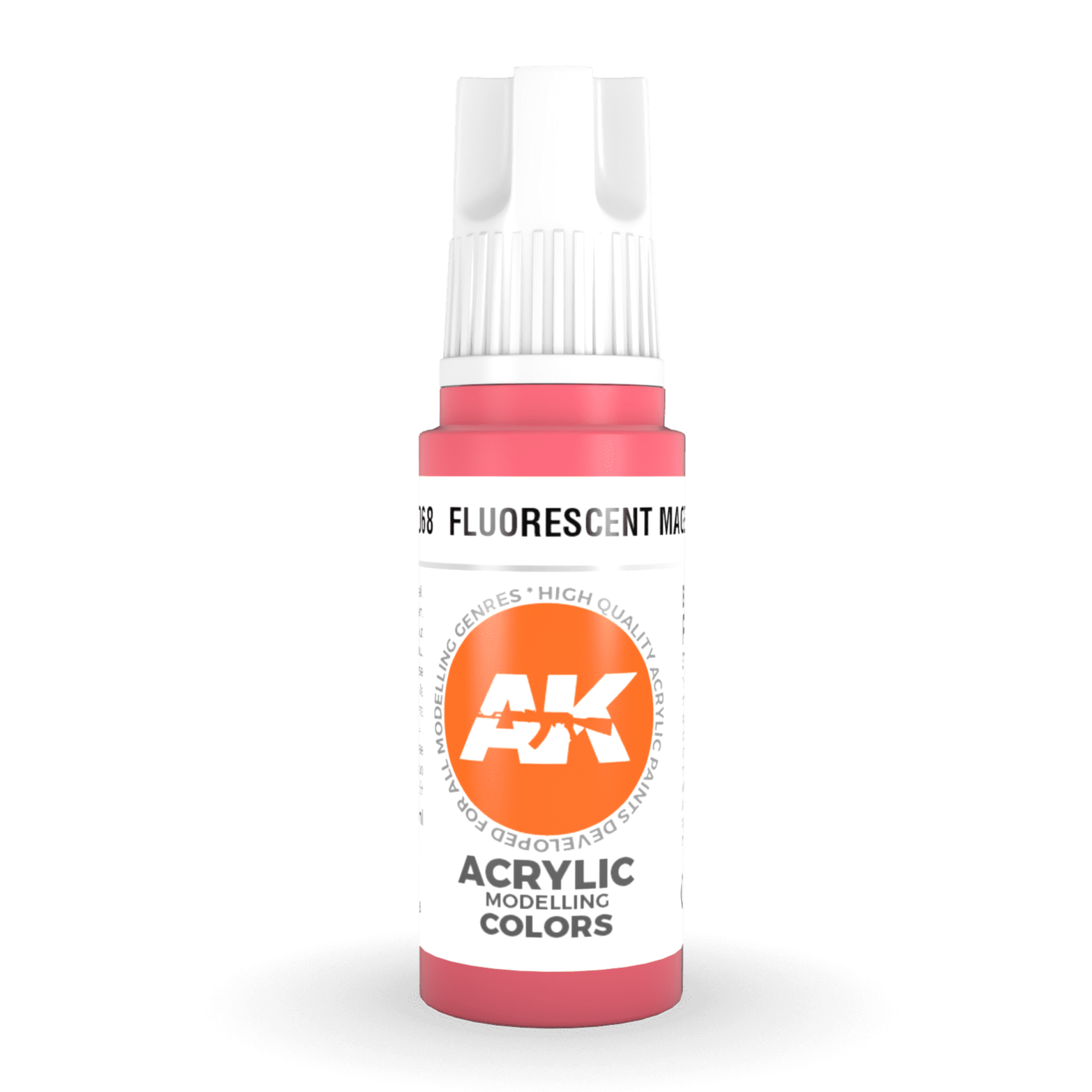 AK Interactive 3rd Gen Acrylic - Fluorescent Magenta 17ml AK11068 - Loaded Dice