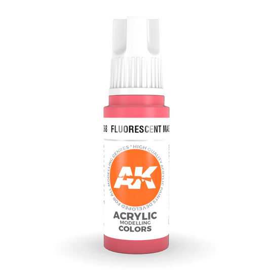 AK Interactive 3rd Gen Acrylic - Fluorescent Magenta 17ml AK11068 - Loaded Dice