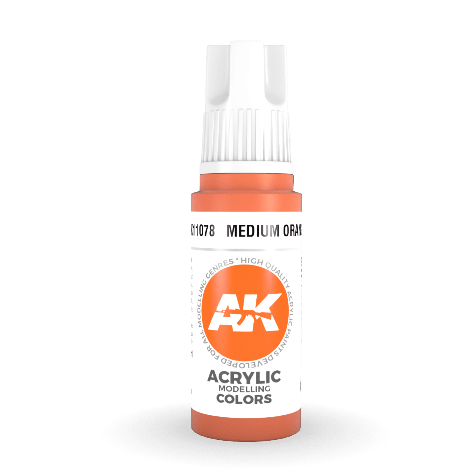 AK Interactive 3rd Gen Acrylic - Medium Orange 17ml AK11078 - Loaded Dice