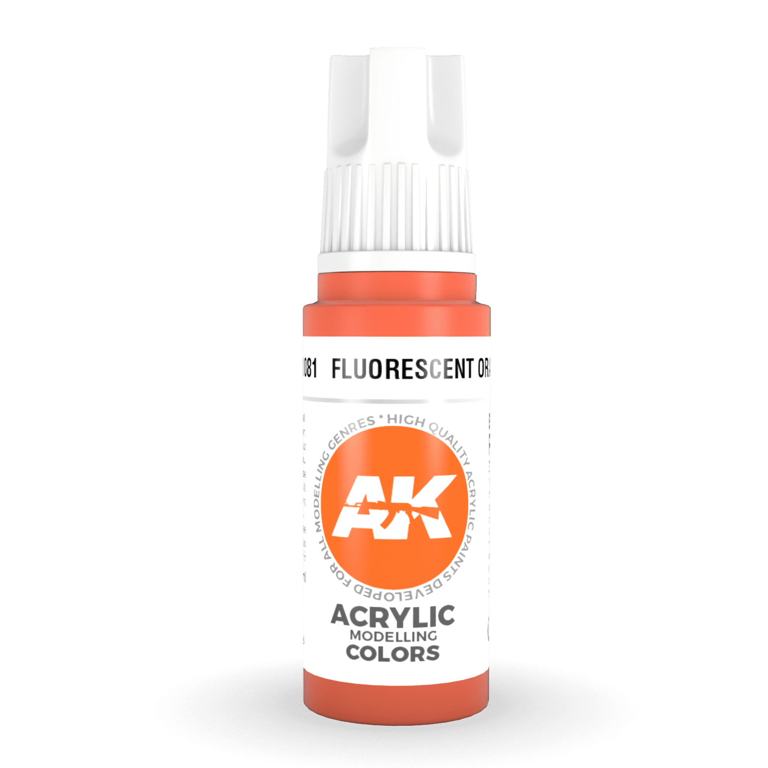 AK Interactive 3rd Gen Acrylic - Fluorescent Orange 17ml AK11081 - Loaded Dice