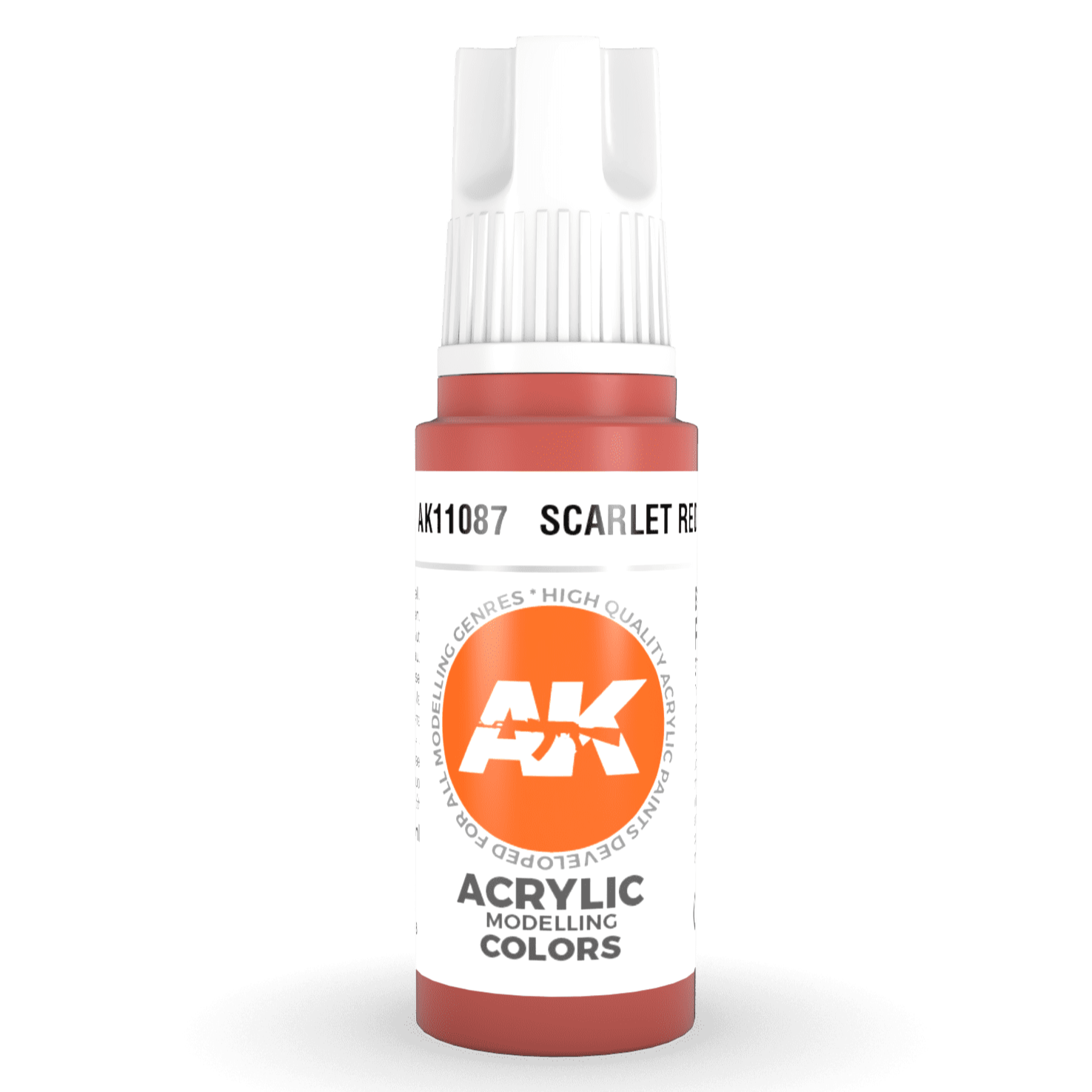 AK Interactive 3rd Gen Acrylic - Scarlet Red 17ml AK11087 - Loaded Dice