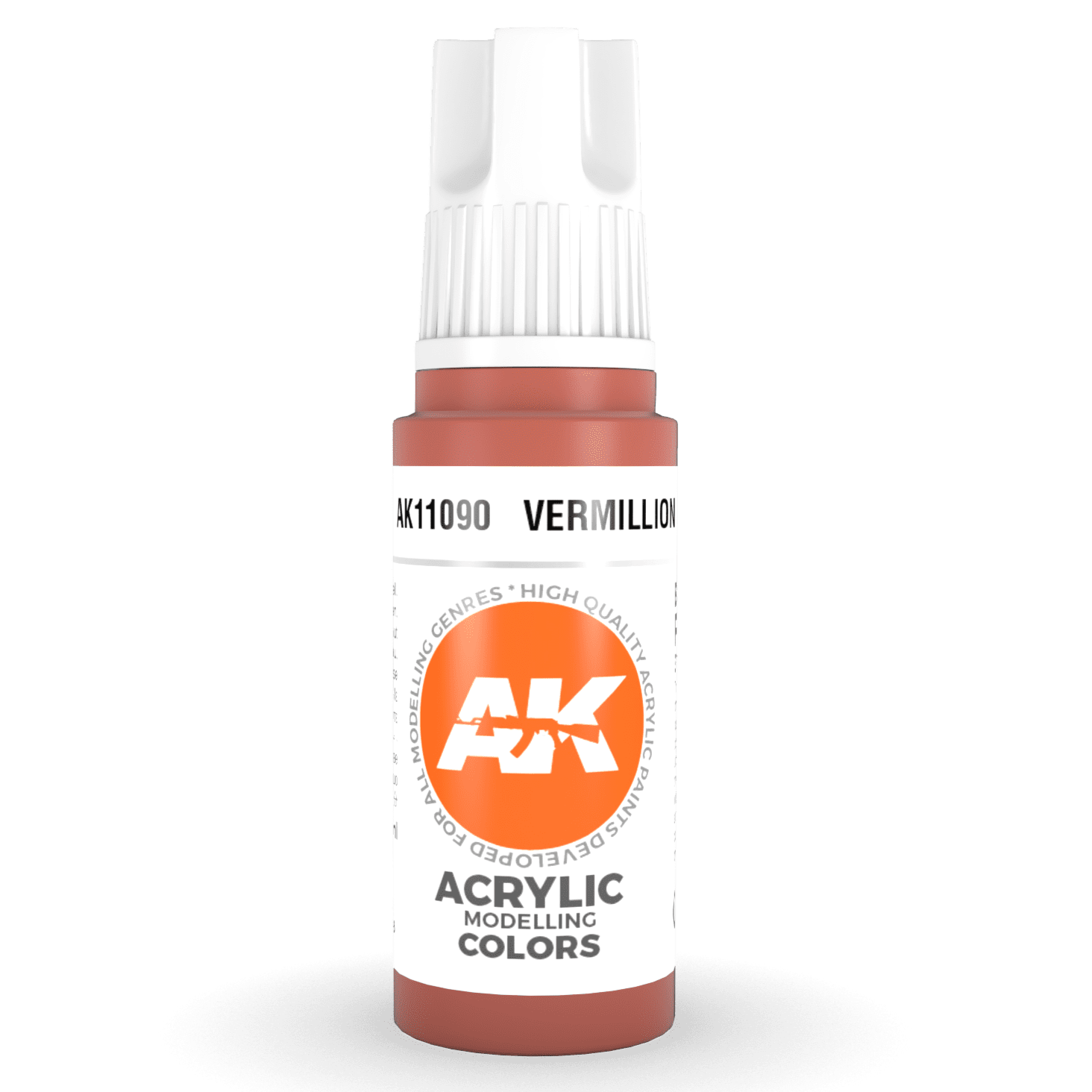 AK Interactive 3rd Gen Acrylic - Vermillion 17ml AK11090 - Loaded Dice