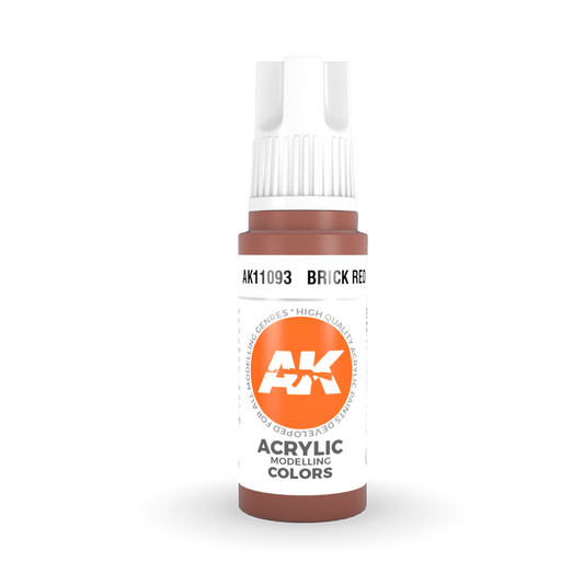 AK Interactive 3rd Gen Acrylic - Brick Red 17ml AK11093 - Loaded Dice