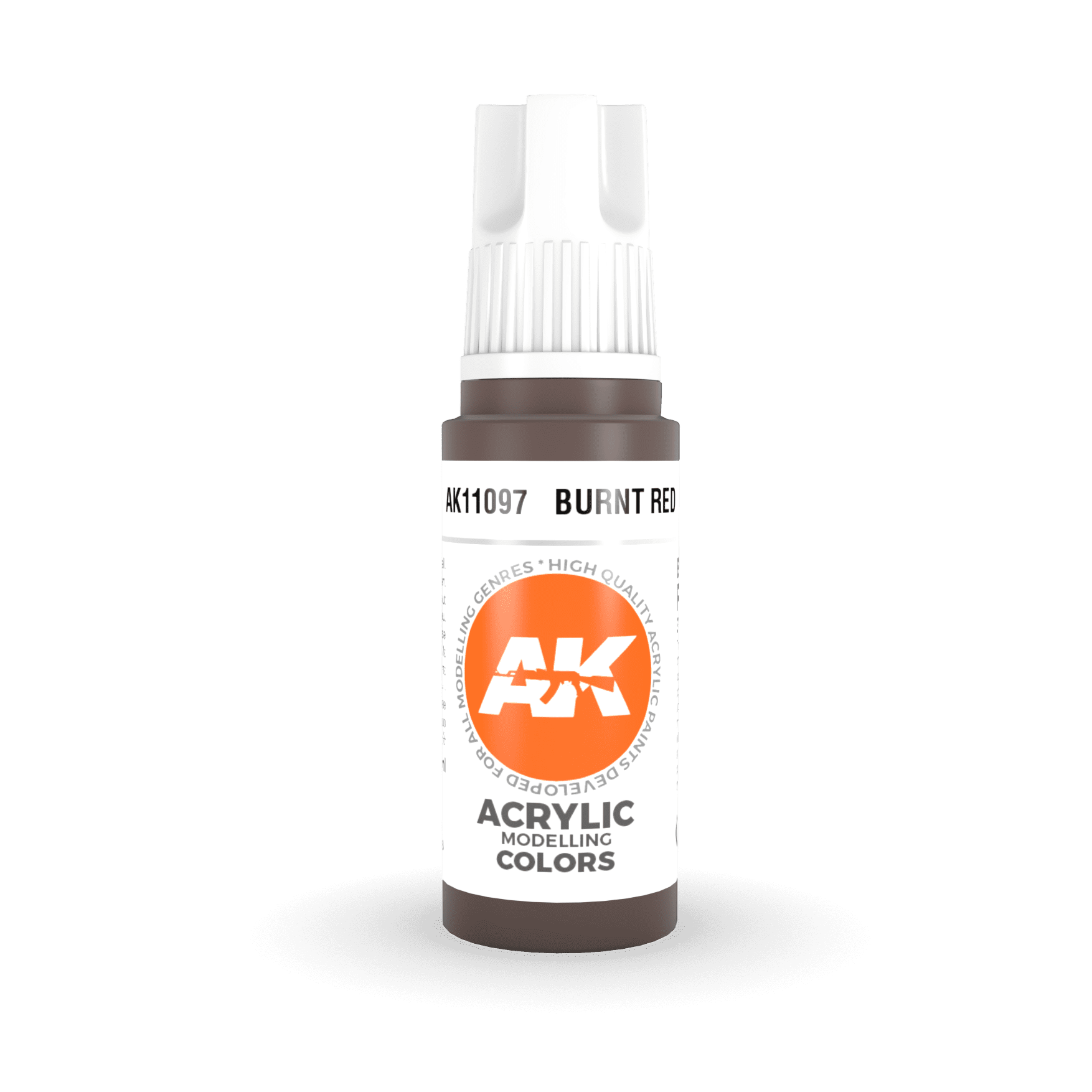 AK Interactive 3rd Gen Acrylic - Burnt Red 17ml AK11097 - Loaded Dice