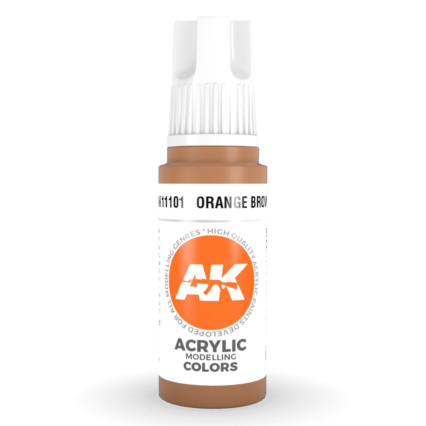 AK Interactive 3rd Gen Acrylic - Orange Brown 17ml AK11101 - Loaded Dice