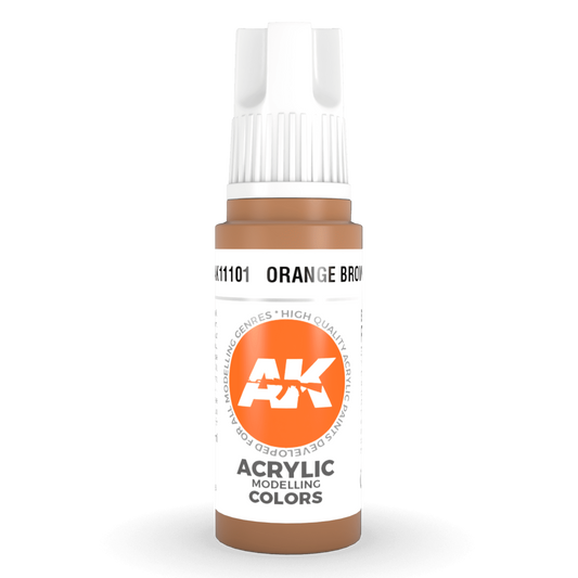 AK Interactive 3rd Gen Acrylic - Orange Brown 17ml AK11101 - Loaded Dice