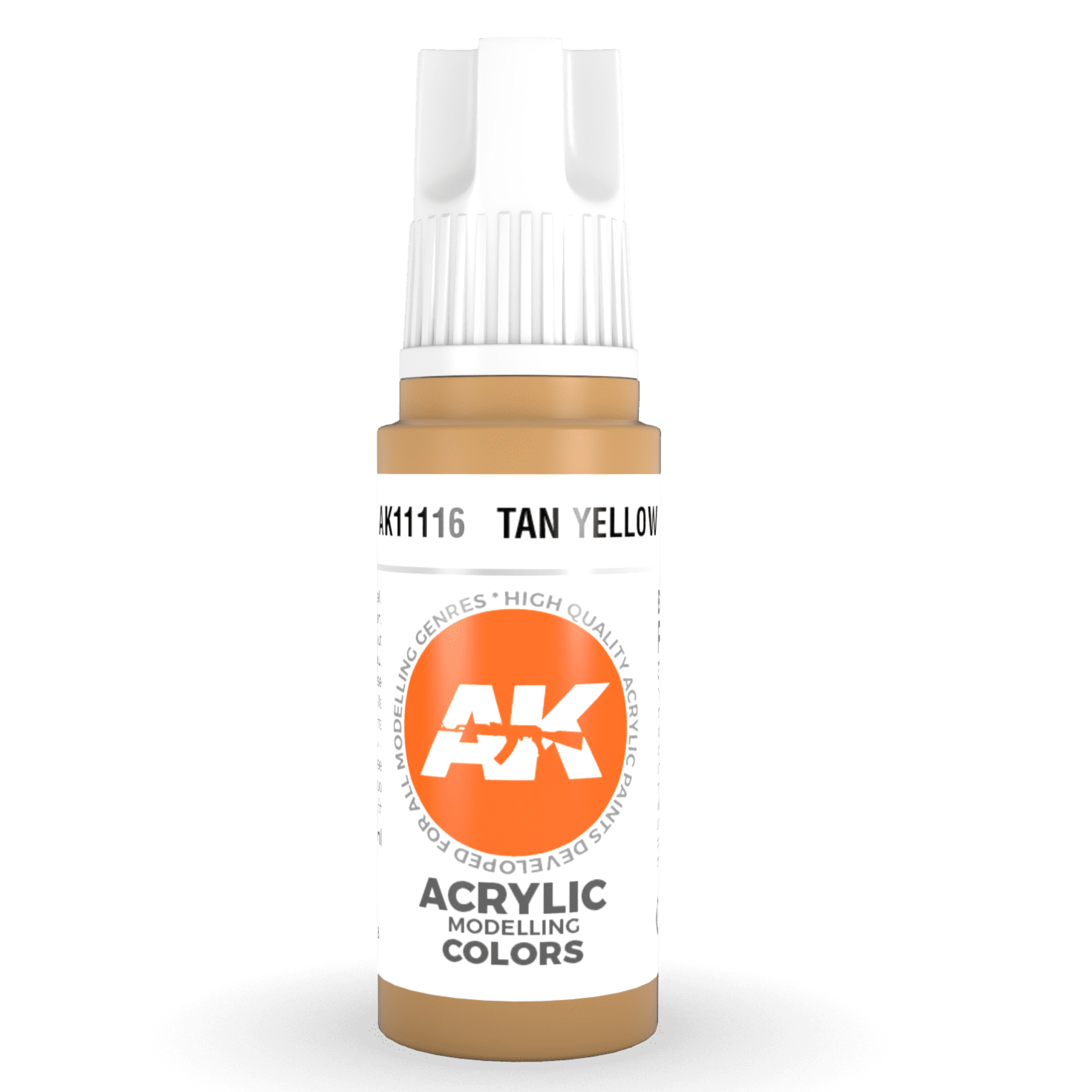 AK Interactive 3rd Gen Acrylic - Tan Yellow 17ml AK11116 - Loaded Dice