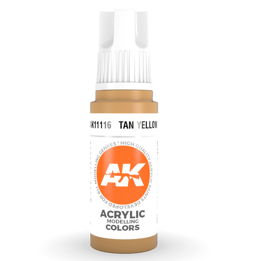 AK Interactive 3rd Gen Acrylic - Tan Yellow 17ml AK11116 - Loaded Dice
