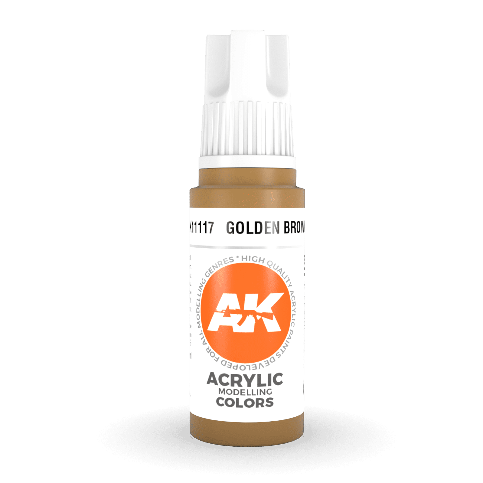 AK Interactive 3rd Gen Acrylic - Golden Brown 17ml AK11117 - Loaded Dice