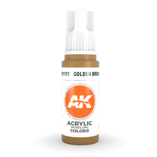 AK Interactive 3rd Gen Acrylic - Golden Brown 17ml AK11117 - Loaded Dice