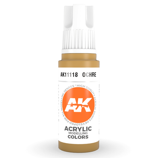 AK Interactive 3rd Gen Acrylic - Ocher 17ml AK11118 - Loaded Dice