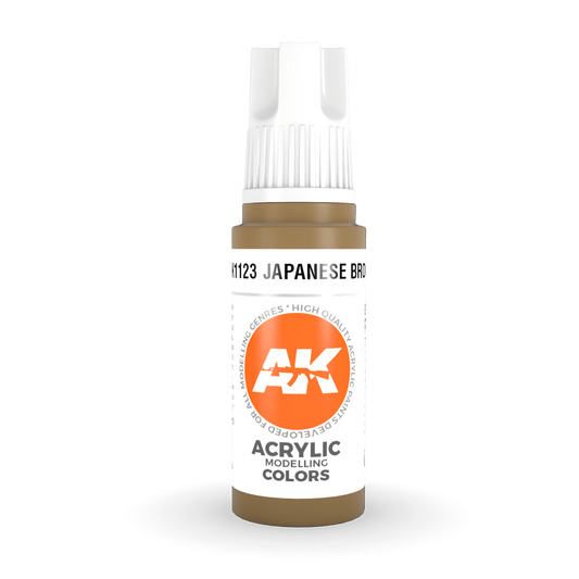 AK Interactive 3rd Gen Acrylic - Japanese Uniform Brown 17ml AK11123 - Loaded Dice