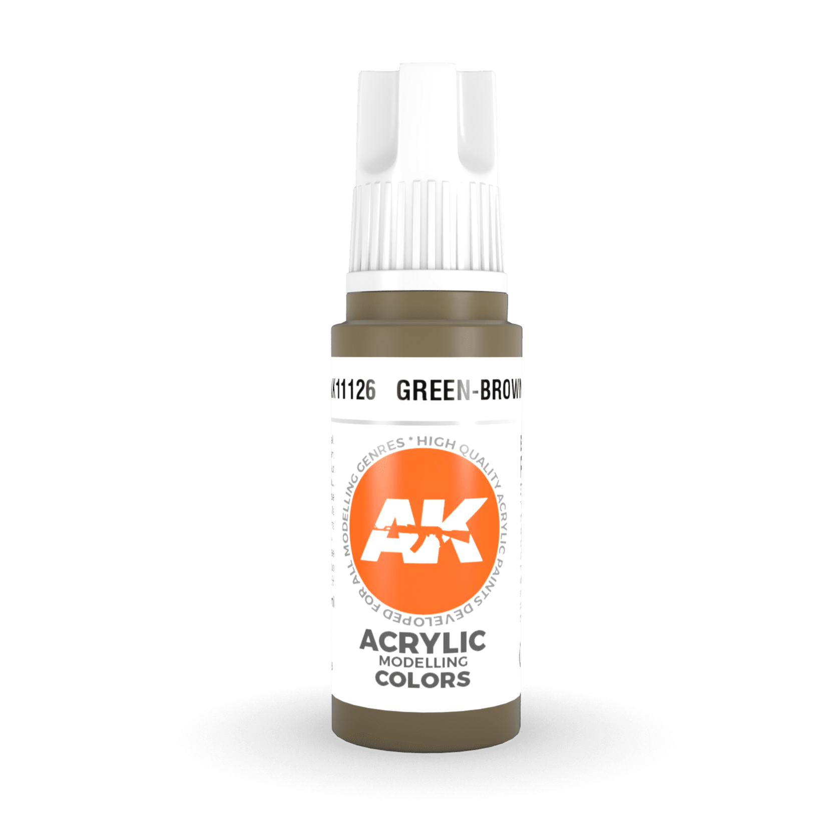 AK Interactive 3rd Gen Acrylic - Green-Brown 17ml AK11126 - Loaded Dice