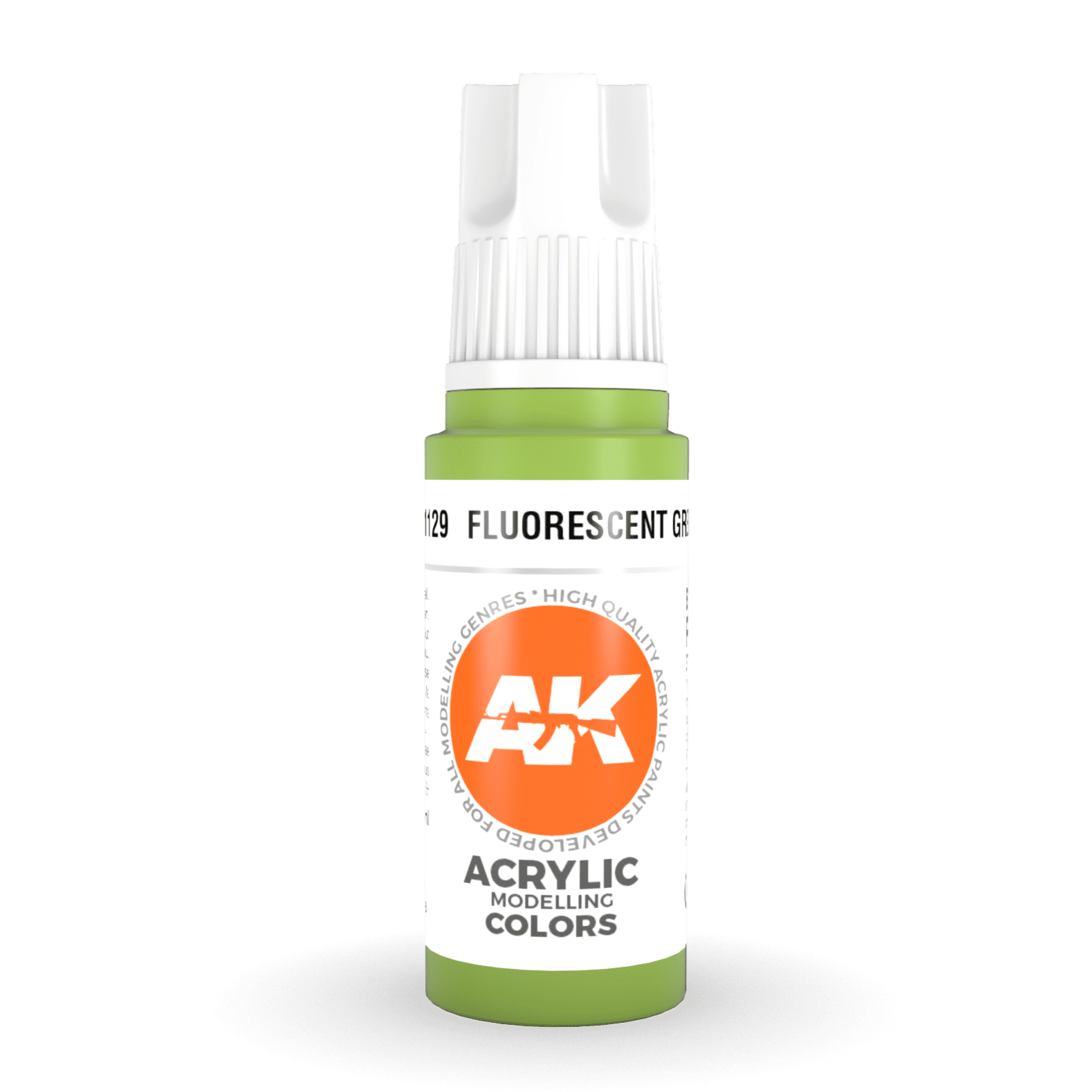AK Interactive 3rd Gen Acrylic - Fluorescent Green 17ml AK11129 - Loaded Dice