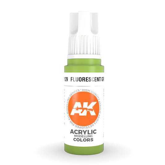AK Interactive 3rd Gen Acrylic - Fluorescent Green 17ml AK11129 - Loaded Dice