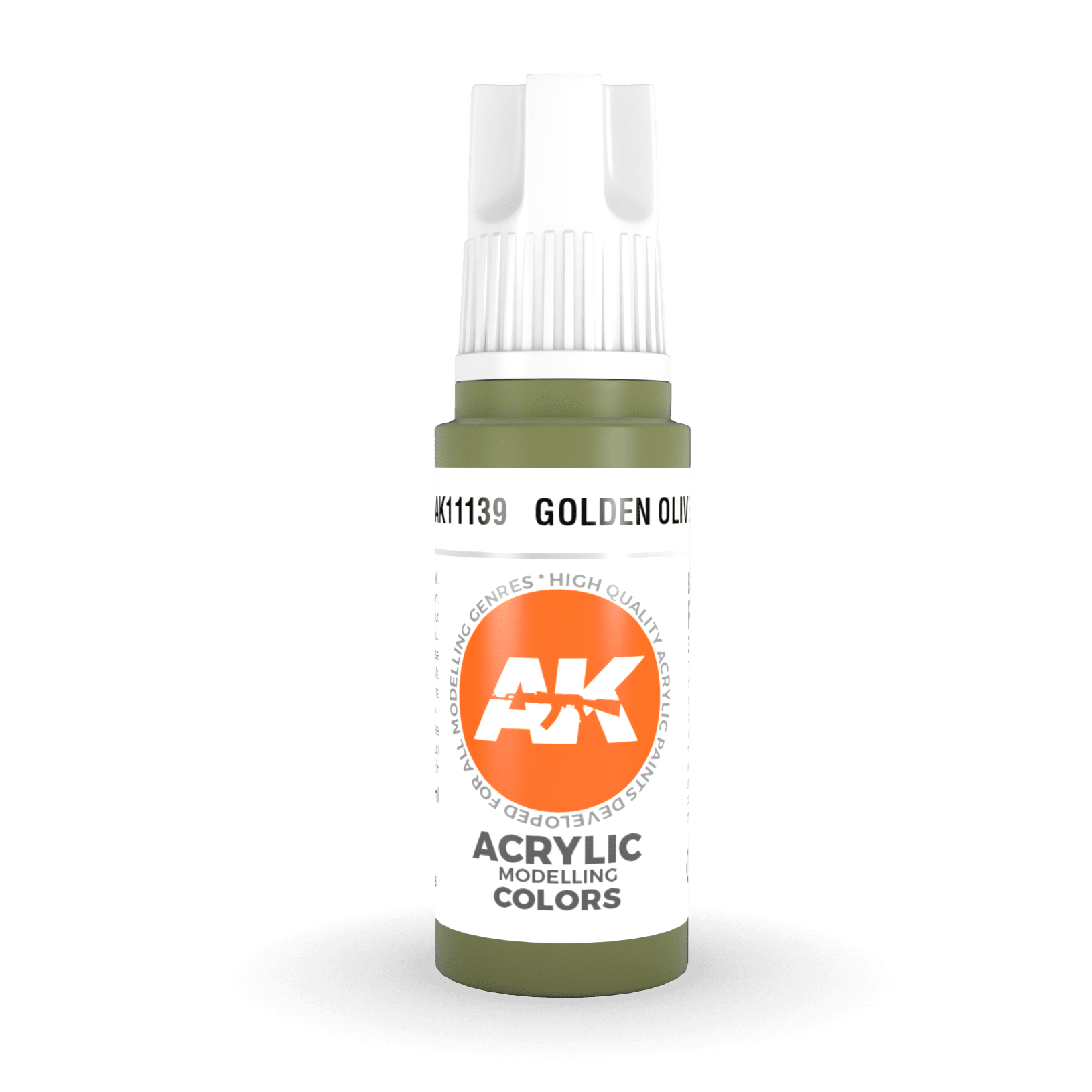 AK Interactive 3rd Gen Acrylic - Golden Olive 17ml AK11139 - Loaded Dice