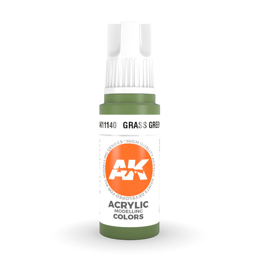 AK Interactive 3rd Gen Acrylic - Grass Green 17ml AK11140 - Loaded Dice