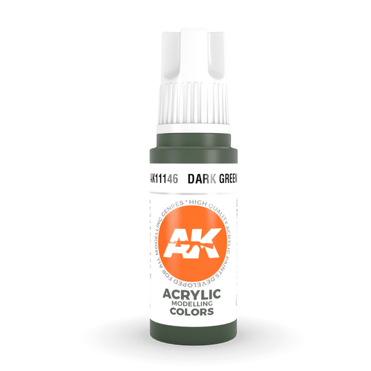 AK Interactive 3rd Gen Acrylic - Dark Green 17ml AK11146 - Loaded Dice