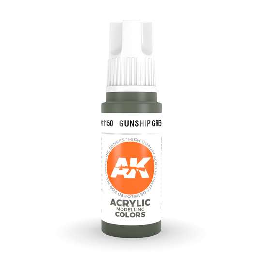 AK Interactive 3rd Gen Acrylic - Gunship Green 17ml AK11150 - Loaded Dice