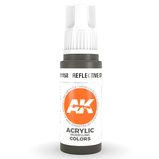 AK Interactive 3rd Gen Acrylic - Reflective Green 17ml AK11158 - Loaded Dice