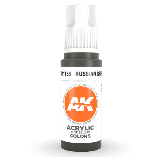 AK Interactive 3rd Gen Acrylic - Russian Green 17ml AK11159 - Loaded Dice