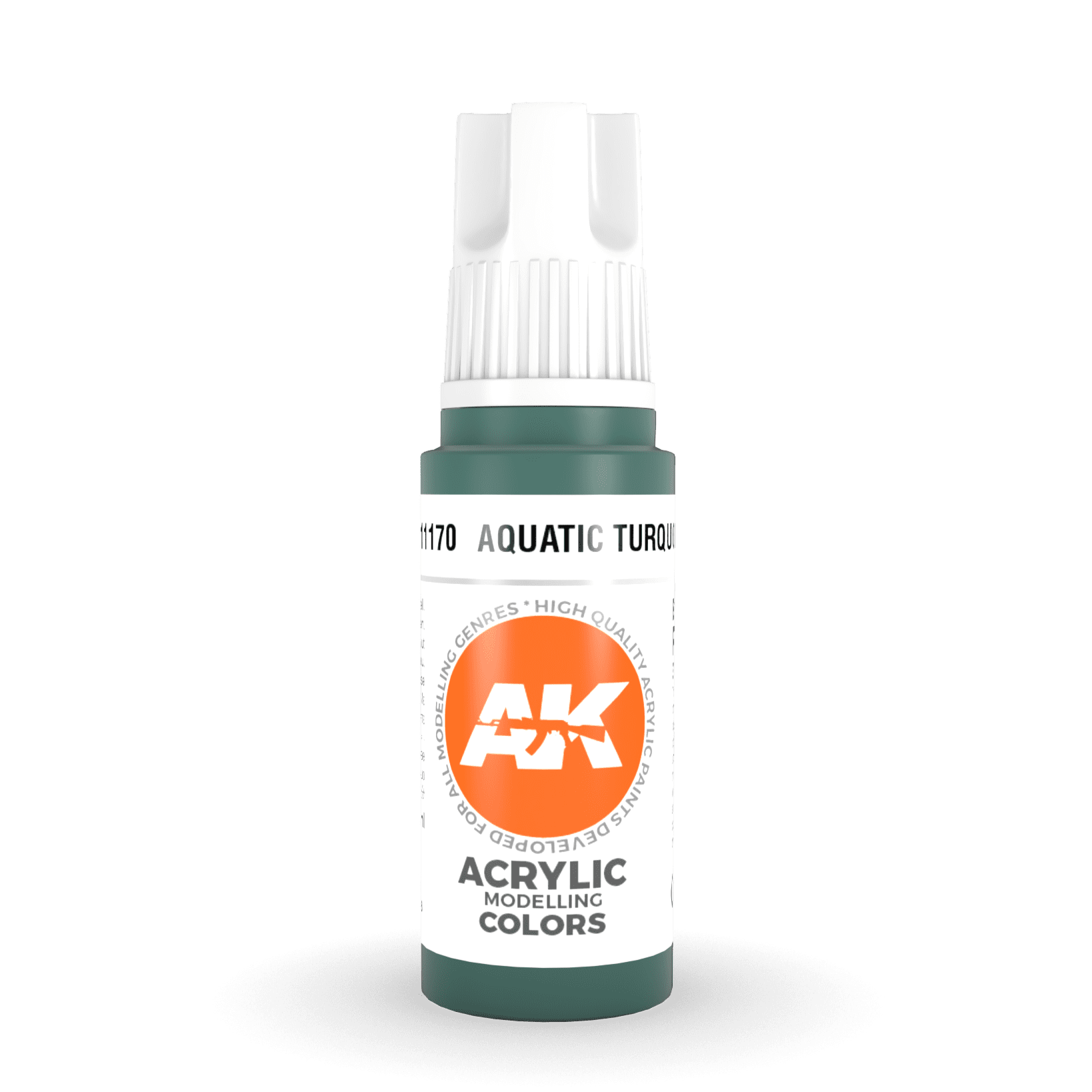 AK Interactive 3rd Gen Acrylic - Aquatic Turquoise 17ml AK11170 - Loaded Dice