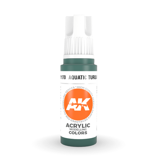 AK Interactive 3rd Gen Acrylic - Aquatic Turquoise 17ml AK11170 - Loaded Dice