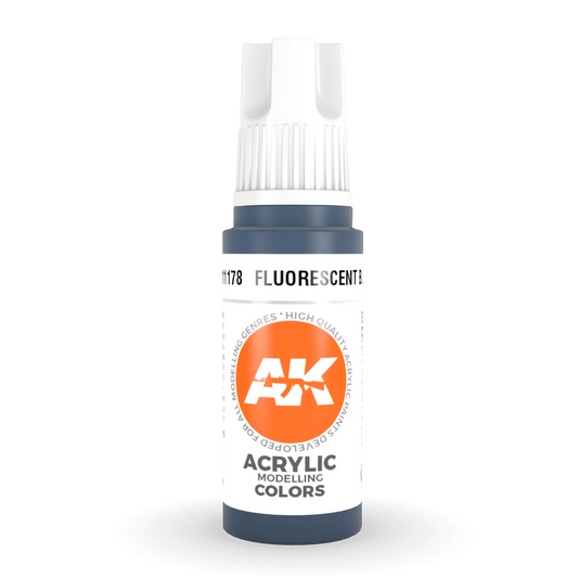 AK Interactive 3rd Gen Acrylic - Fluorescent Blue 17ml AK11178 - Loaded Dice