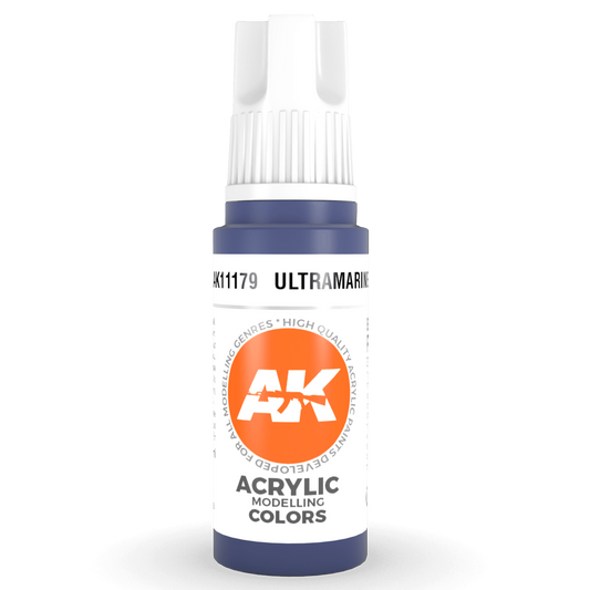 AK Interactive 3rd Gen Acrylic - Ultramarine 17ml AK11179 - Loaded Dice