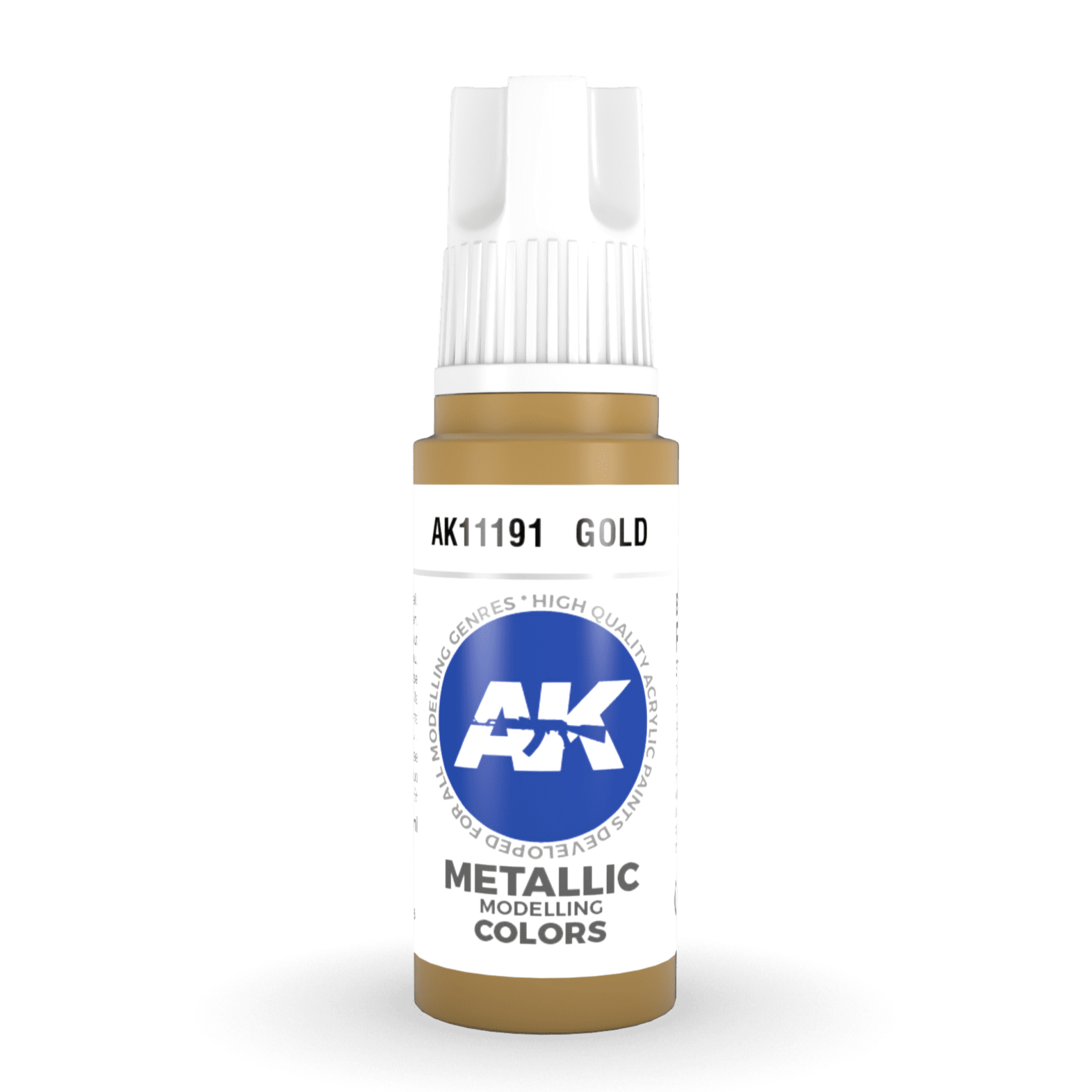 AK Interactive 3rd Gen Acrylic - Gold 17ml AK11191 - Loaded Dice