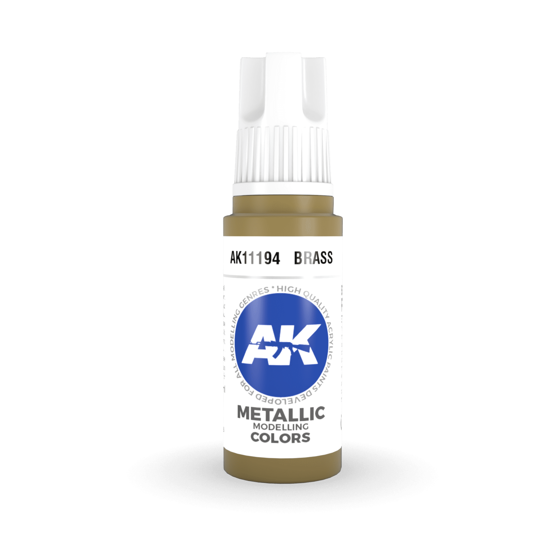 AK Interactive 3rd Gen Acrylic - Brass 17ml AK11194 - Loaded Dice